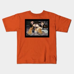 Sleeping Shepheard Puppy Kids T-Shirt